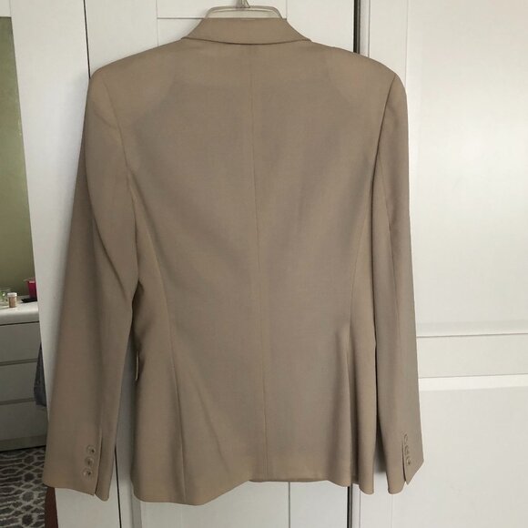 NWT*TAHARI BEIGE/SAND*FITTED*LINED JACKET BLAZER*Sz 6*$398*NEW - Picture 3 of 11